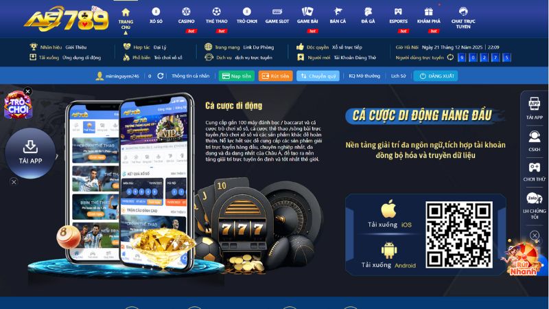 Nhà cái AE789 thiết kế trang chủ đẹp, chuyên nghiệp